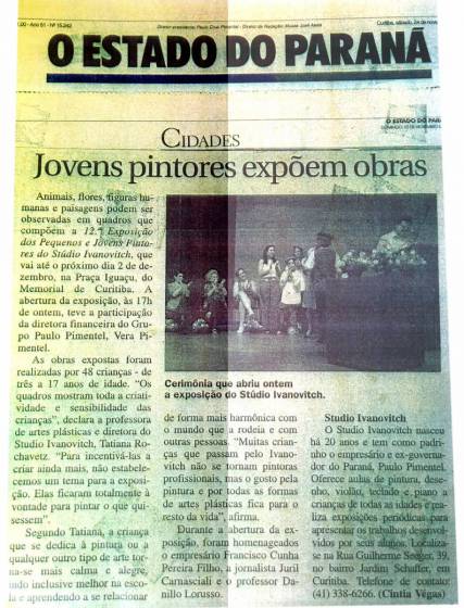 Jovens pintores expoem obras - O Estado do parana