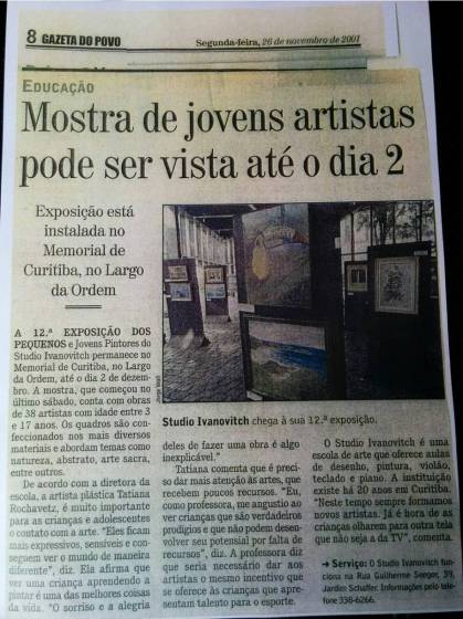 Mostra de jovens artistas pode ser vista ate o dia