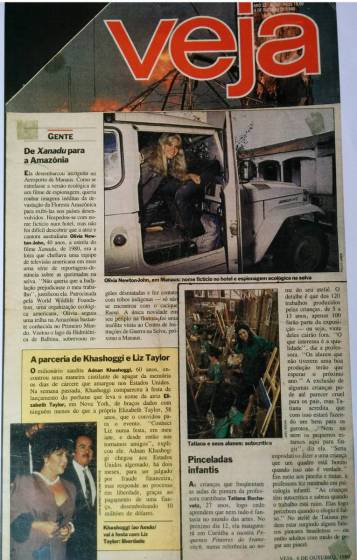 Pinceladas infantis - Revista veja - 1989
