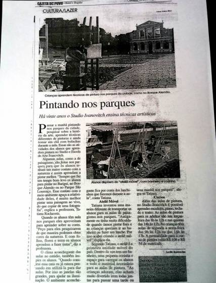 Pintando parques - Gazeta do Povo - 1999
